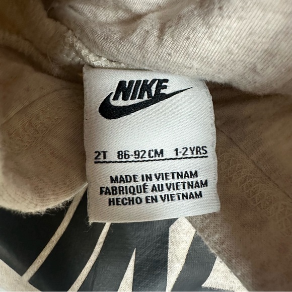 Nike Tan/Black/White Graphic Logo Matching Set Hoodie & Joggers Size 2T (Boy) - Picture 14 of 16